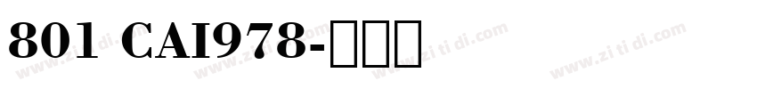 801 CAI978字体转换